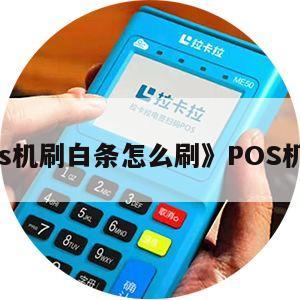 白条怎么通过POS机刷——探索数字支付的新领域