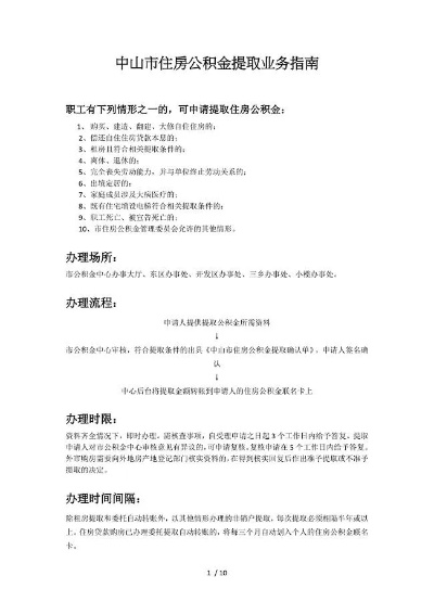 中山住房公积金提取全攻略，如何办理取现、条件及注意事项一览无余